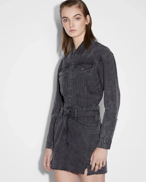 Ksubi Dresses-Altitude Boilerdress Shadow