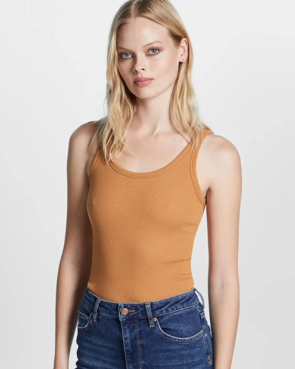 Ksubi Tops-Arise Tank Latte