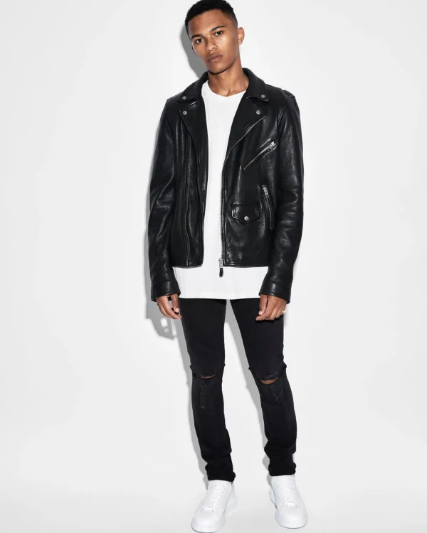 Ksubi Jackets-Capitol Leather Jacket Black