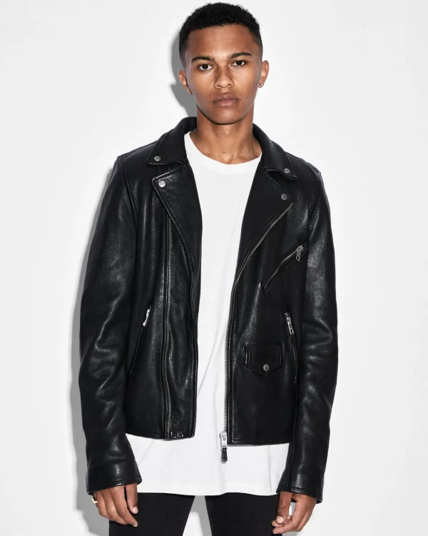 Ksubi Jackets-Capitol Leather Jacket Black