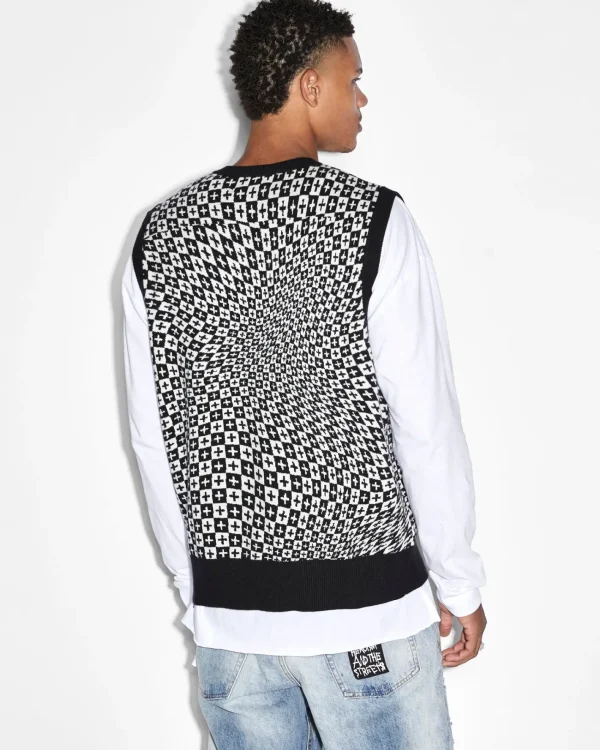 Ksubi Knits-Check Out Knit Vest Multi
