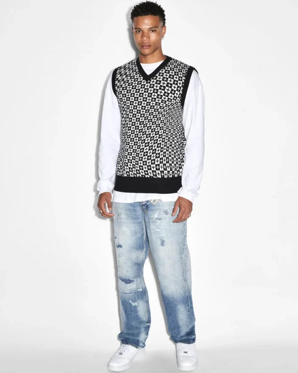 Ksubi Knits-Check Out Knit Vest Multi