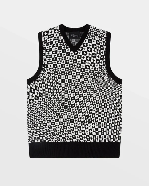 Ksubi Knits-Check Out Knit Vest Multi