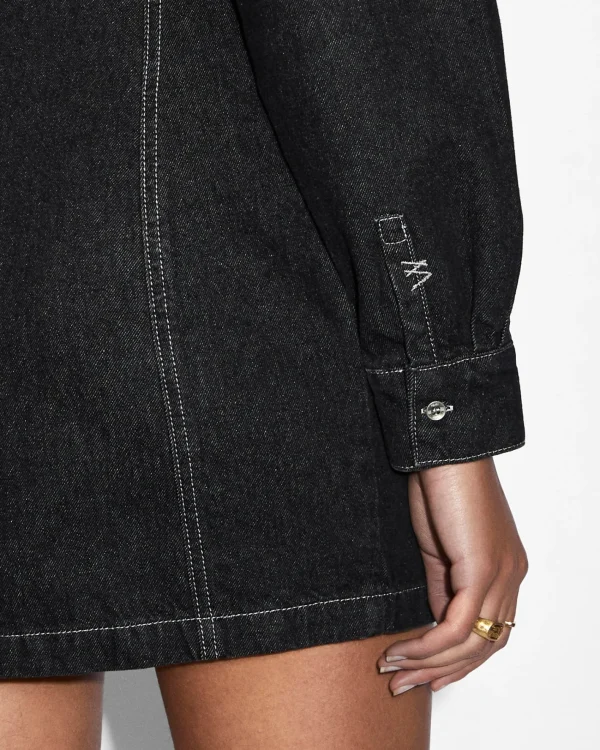 Ksubi Dresses-Cutout Shirt Dress Midnight