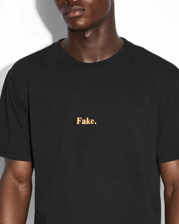 Ksubi T-Shirts-Fake Kash Ss Tee Black Orange