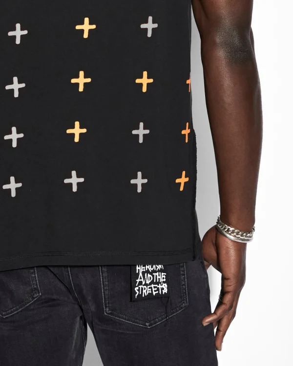 Ksubi T-Shirts-Fake Kash Ss Tee Black Orange