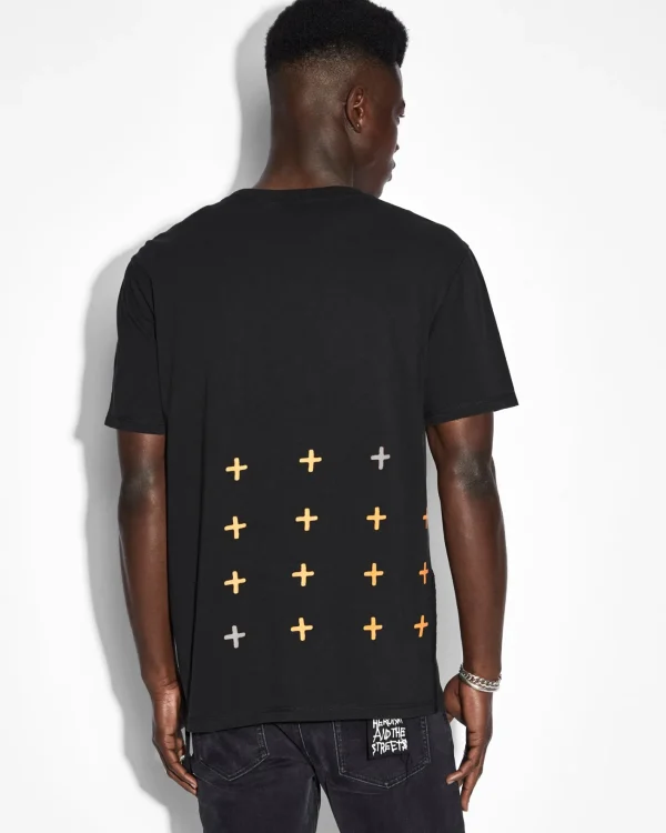 Ksubi T-Shirts-Fake Kash Ss Tee Black Orange
