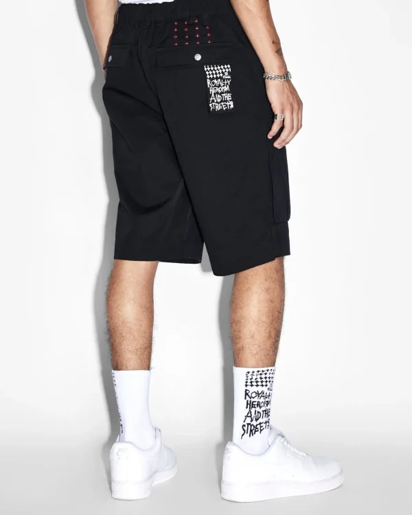Ksubi Shorts-Fugitive Cargo Short Tru Black