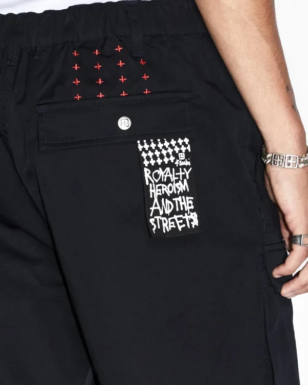 Ksubi Shorts-Fugitive Cargo Short Tru Black