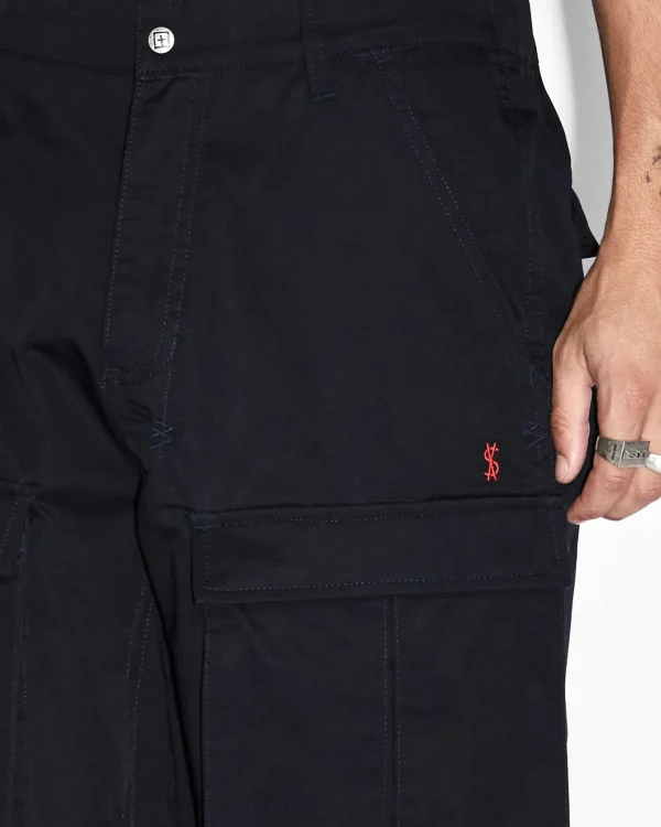Ksubi Shorts-Fugitive Cargo Short Tru Black