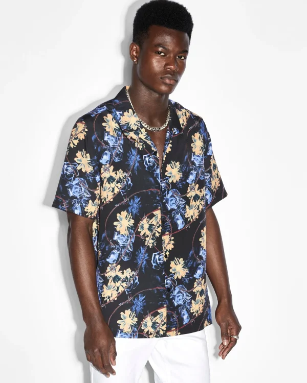 Ksubi Shirts-Hyperflower Resort Ss Shirt Black