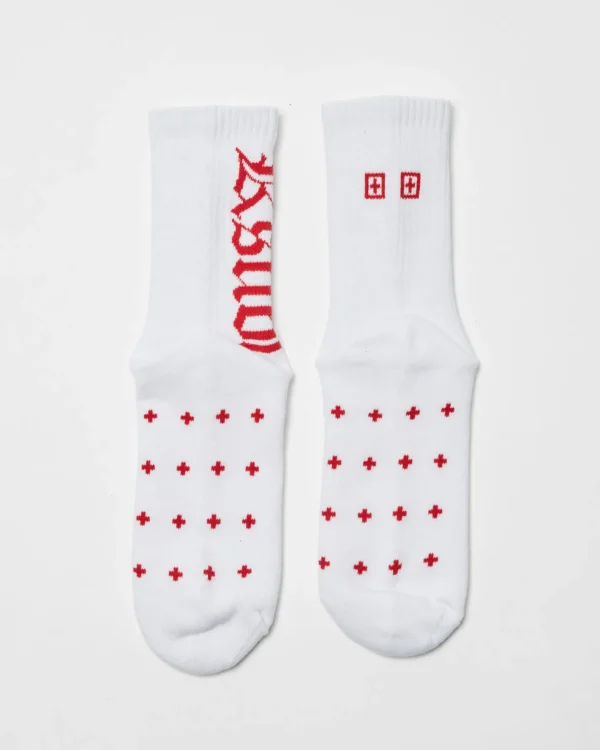 Ksubi Socks-Icon Ksocks White/Red