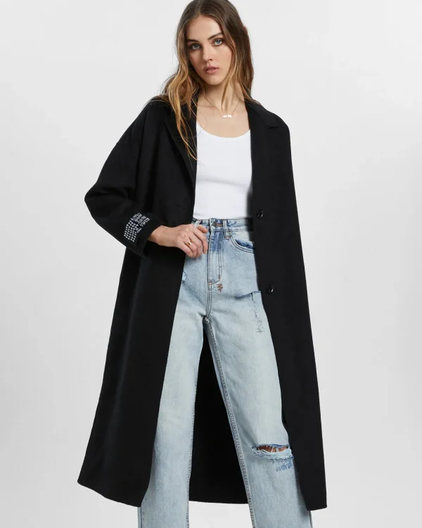Ksubi Jackets-Kamille Coat Black