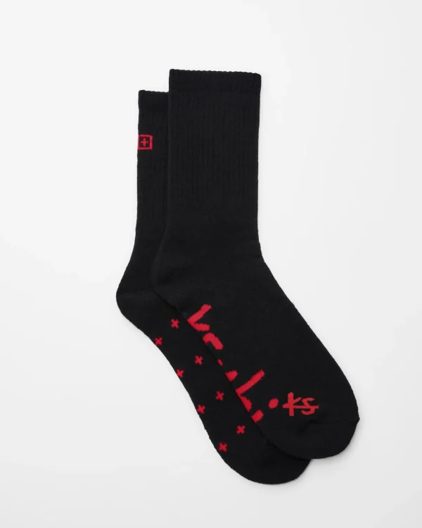 Ksubi Socks-Ksocks Laid Black