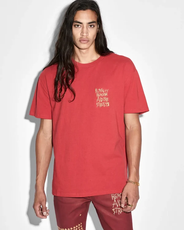 Ksubi Tops- 23 Biggie Ss Tee Red