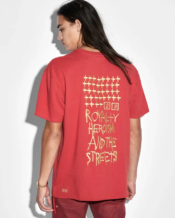 Ksubi Tops- 23 Biggie Ss Tee Red