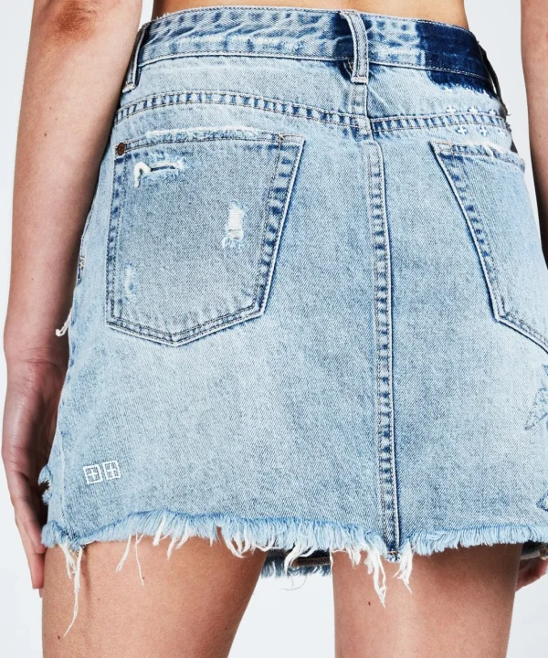 Ksubi Skirts-Mini Moss Recall Blue