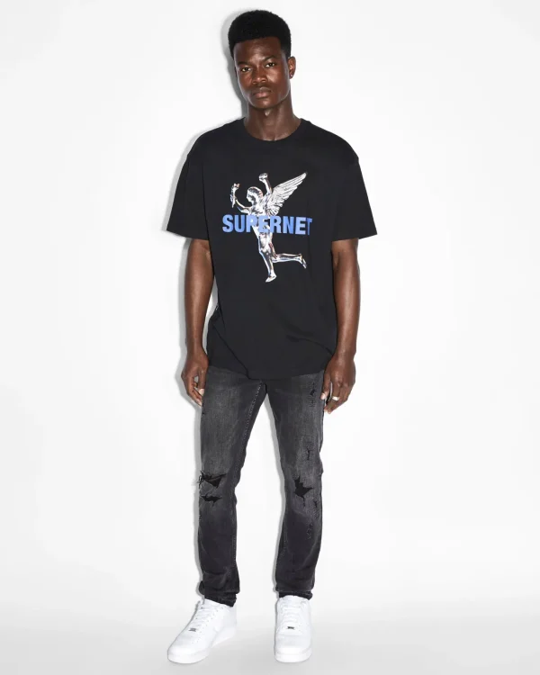 Ksubi T-Shirts-Rolls Biggie Ss Tee Jet Black
