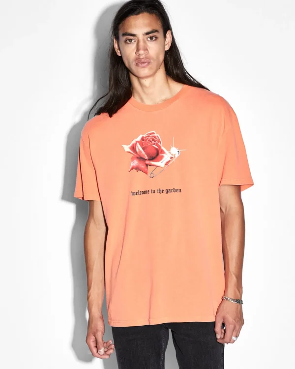 Ksubi T-Shirts-Rose Garden Biggie Ss Tee Fireball
