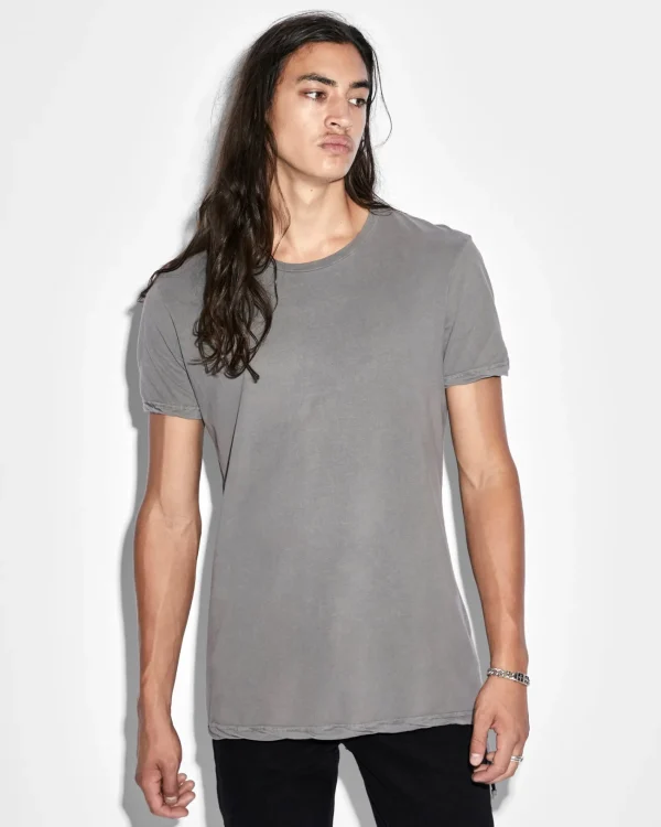 Ksubi T-Shirts-Seeing Lines Ss Tee Vintage Grey
