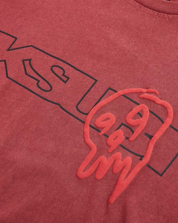 Ksubi Tops-999 Skull Kash Ss Tee Blood