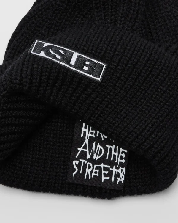 Ksubi Headwear-Sott Beanie Black/White