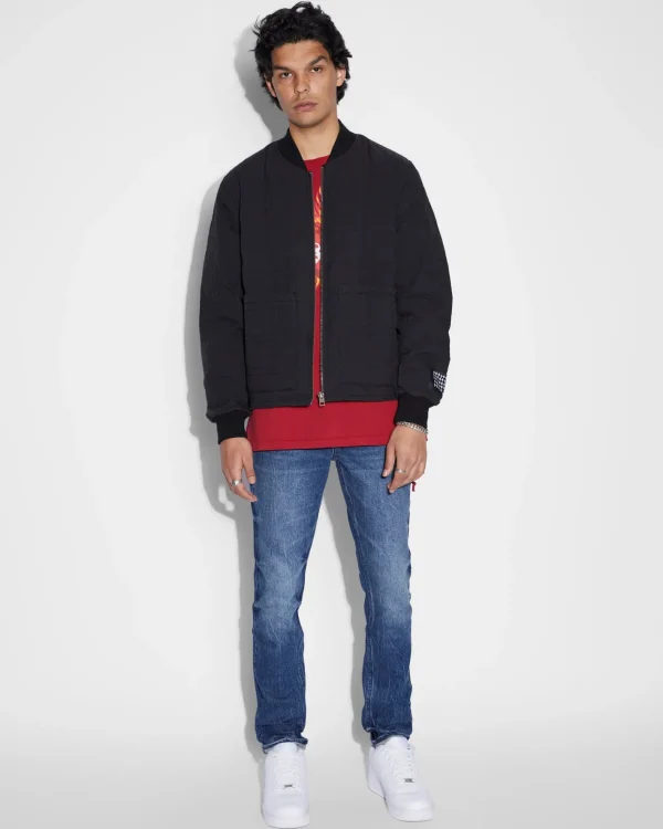 Ksubi Jackets-South Quilted Bomber Black