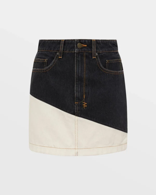 Ksubi Skirts-Super X Mini Black/Bone Splice
