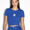 Ksubi Tops-Trackstar Baby Ss Tee Cobalt