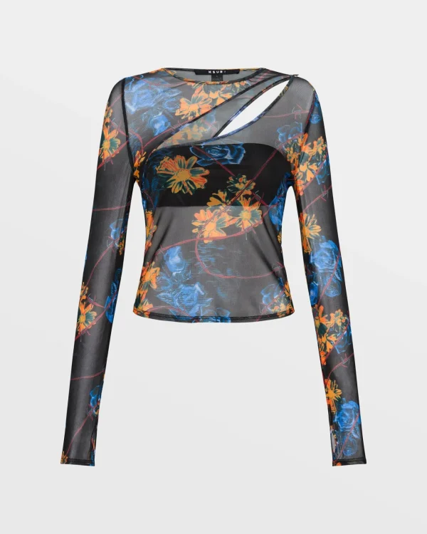 Ksubi Tops-Transfer Ls Top Cyberflora