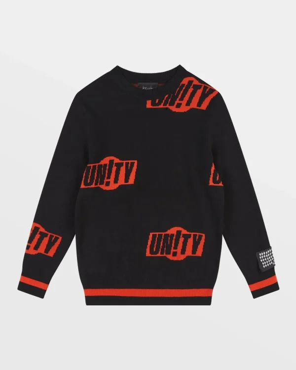 Ksubi Knits-Unity Sign Knit Crew Black