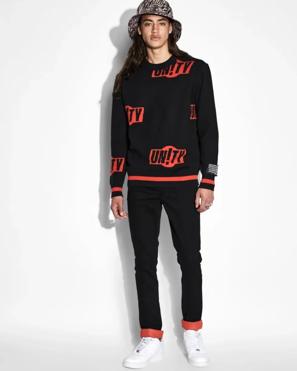 Ksubi Knits-Unity Sign Knit Crew Black