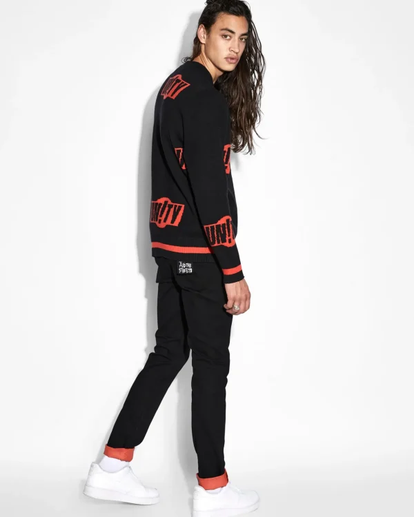 Ksubi Knits-Unity Sign Knit Crew Black