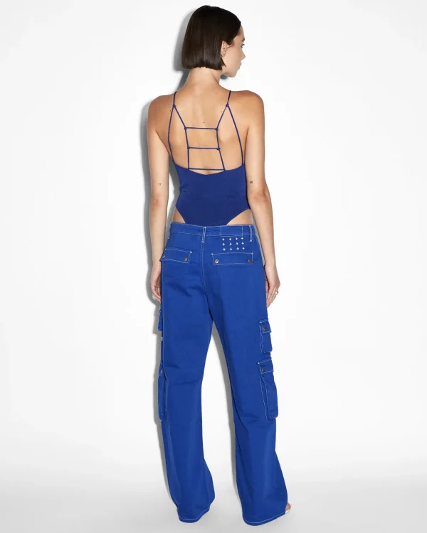 Ksubi Tops-Untamed Bodysuit Cobalt
