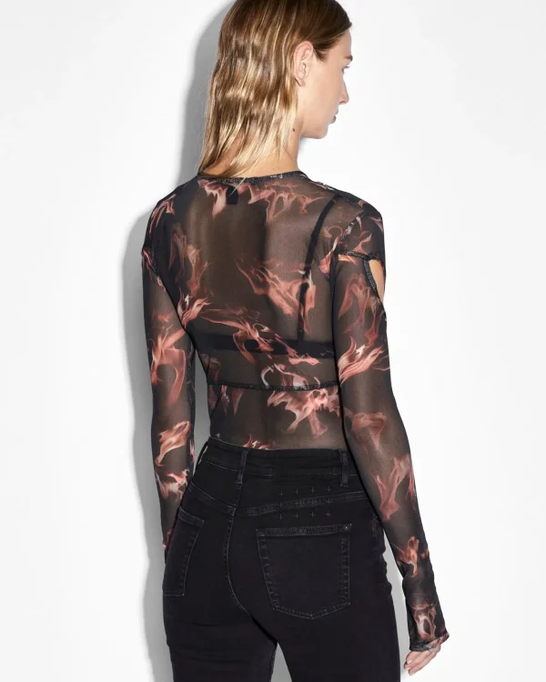 Ksubi Tops-Void Mesh Ls Top Consumed