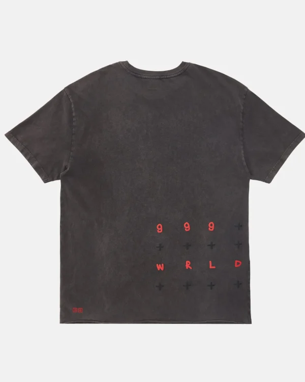 Ksubi T-Shirts-999 Wrld Biggie Ss Tee Faded Black