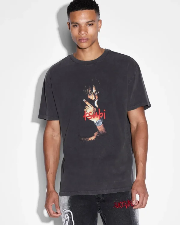 Ksubi T-Shirts-999 Wrld Biggie Ss Tee Faded Black