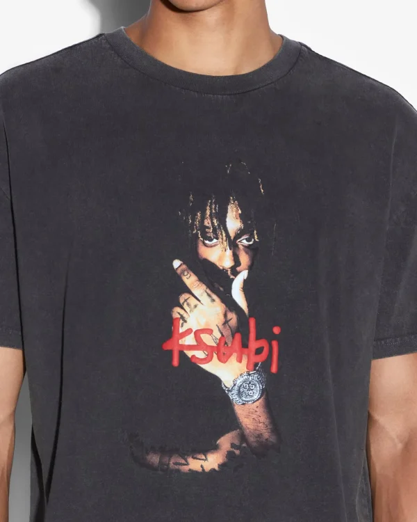 Ksubi T-Shirts-999 Wrld Biggie Ss Tee Faded Black