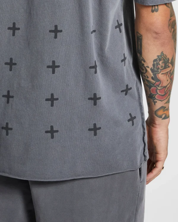 Ksubi T-Shirts-4 X 4 Biggie Ss Tee Charcoal