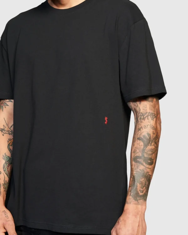 Ksubi T-Shirts-4X4 Biggie Ss Tee Black/Red
