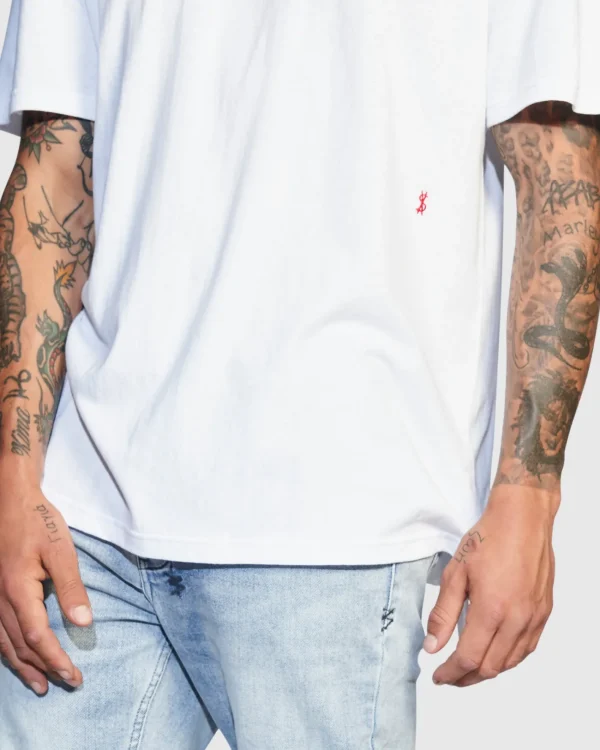 Ksubi T-Shirts-4X4 Biggie Ss Tee White/Red